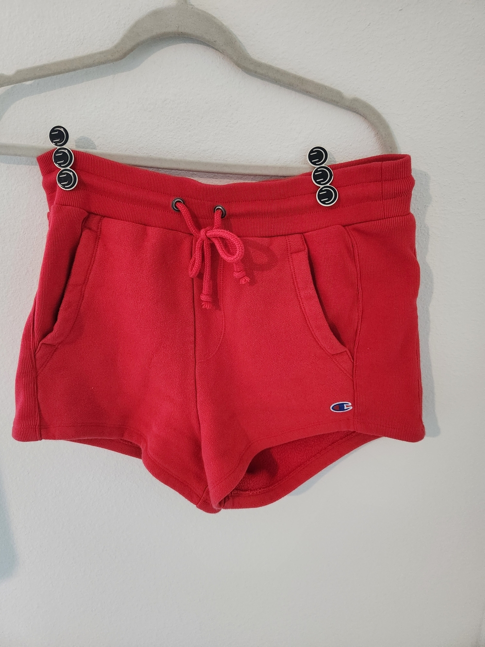 Champion Red Terry Drawstring Shorts